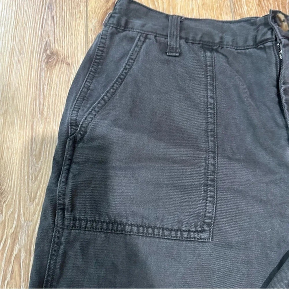 Aerie Women’s Black Elastic Waist Buttoned Shorts with Fringe Hem Size S GUC - Picture 4 of 9